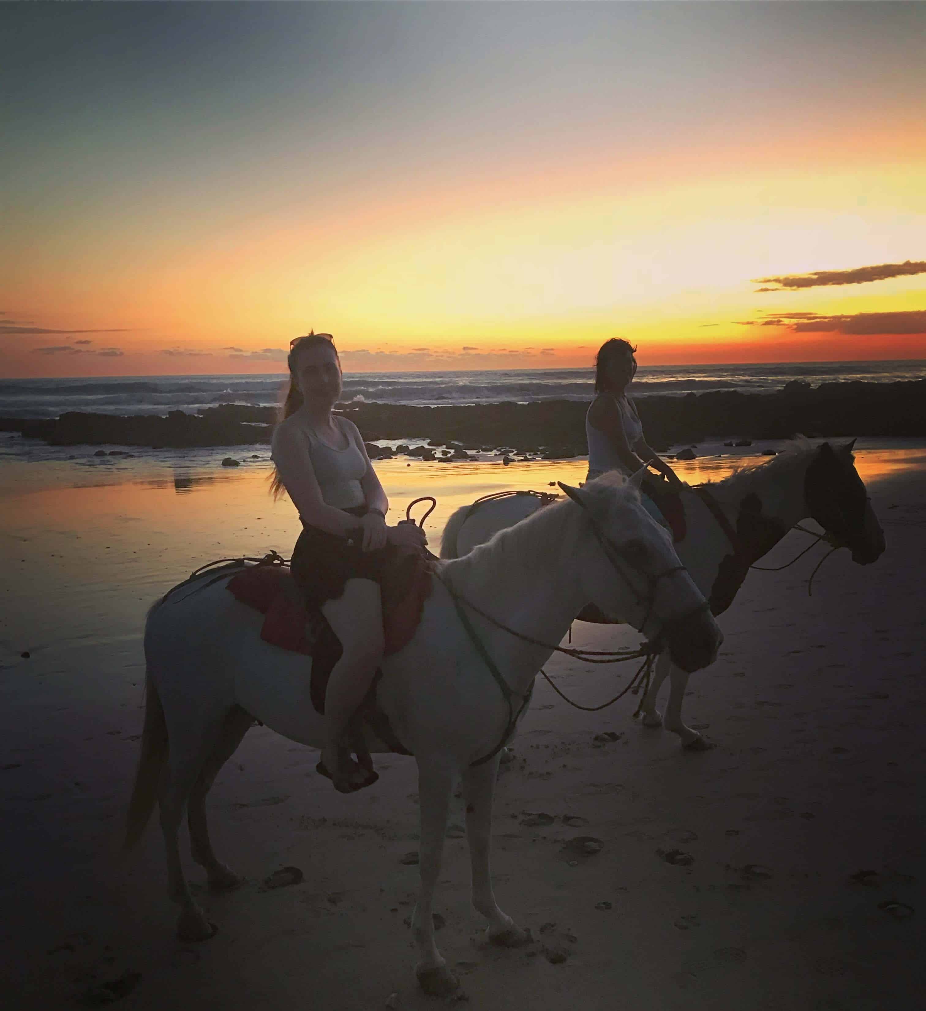 Horseback riding at sunset santa teresa