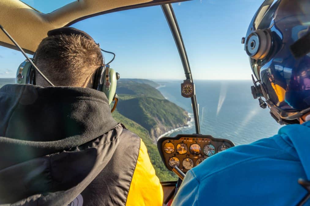 helicopter ride with celtic air over cape breton highlands national park