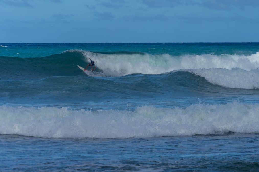 Surfers at Soup Bowl Barbados