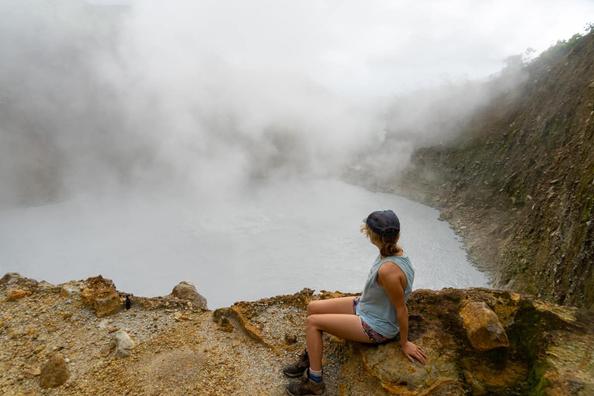 looking over boiling lake dominica