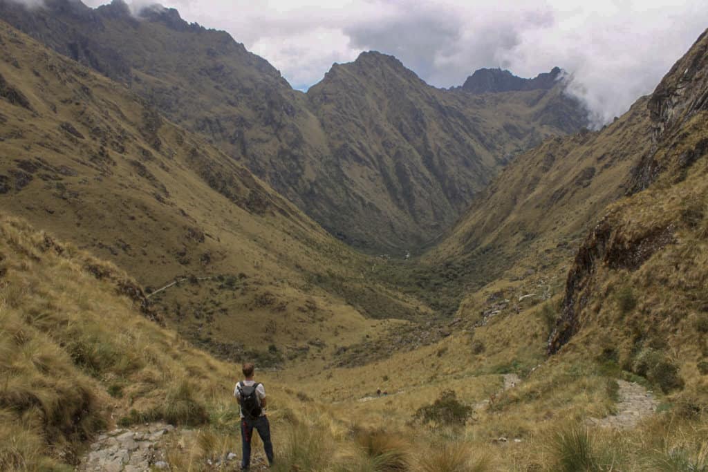 Hiking at 4,200m on the Inca Trail