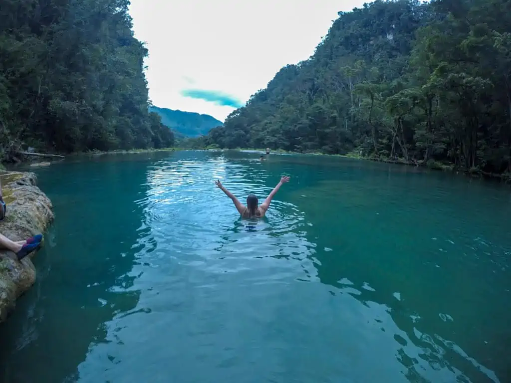 Swimming in the pools of Semuc Champey