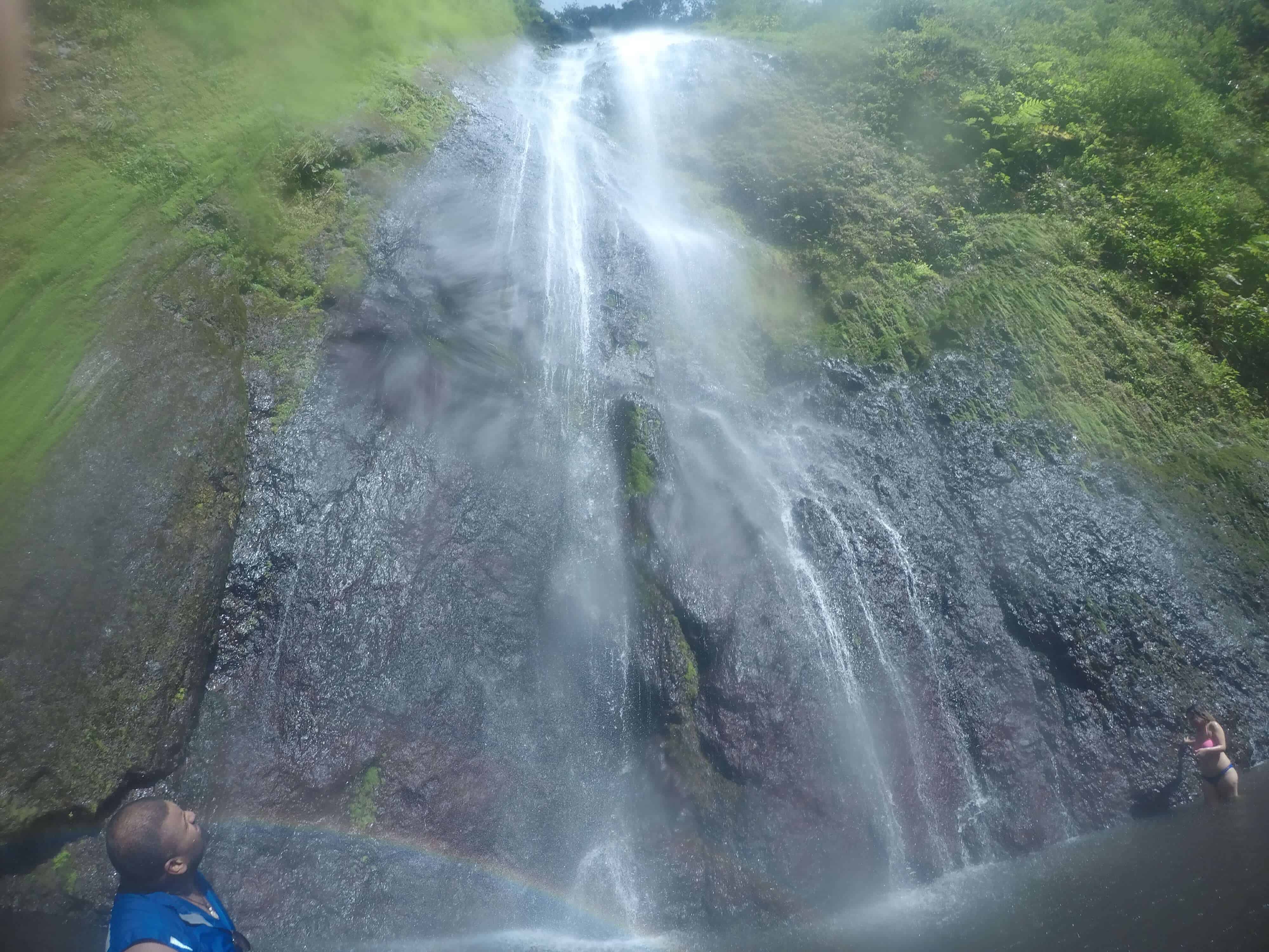 rainbow underneath San Ramon waterfall