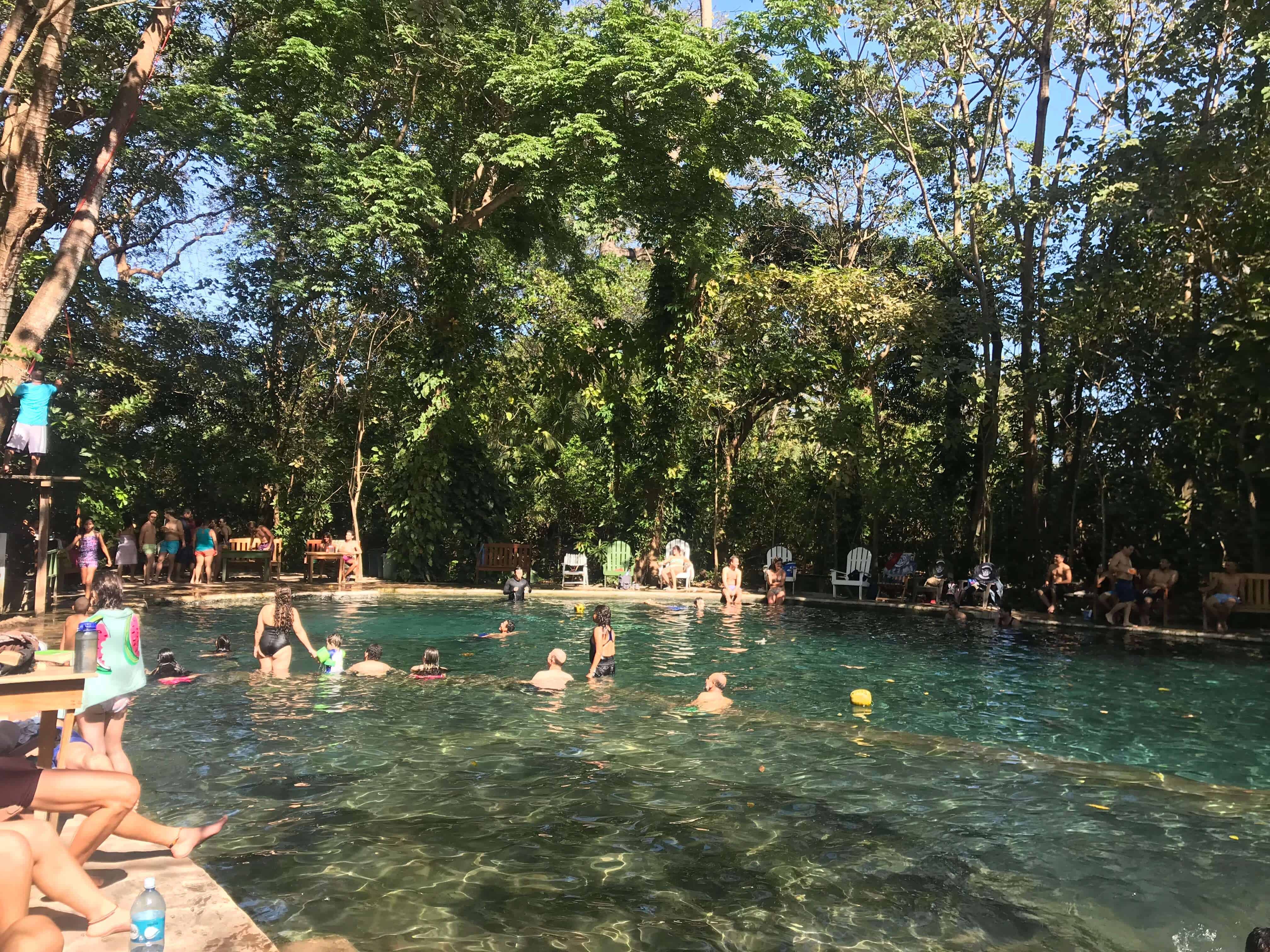 Swimming in Ojo de Agua while exploring Ometepe