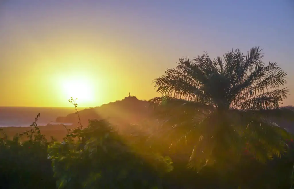 Sunset views from Naked Tiger hostel in San Juan Del Sure