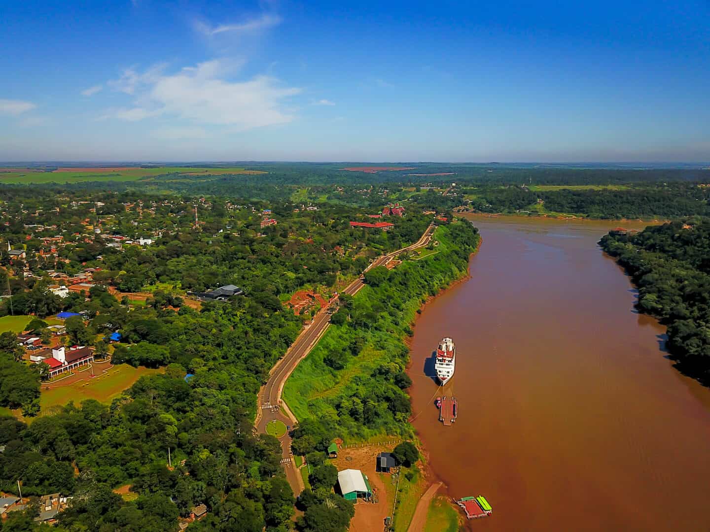 Aerial view of Puerto Iguazu