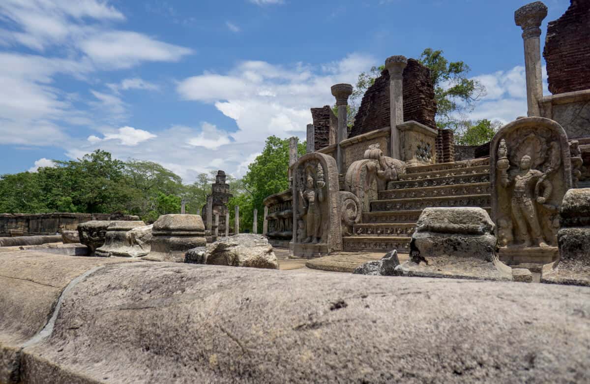 ruins in the ancient city of Polonnaruwa, Sri Lanka