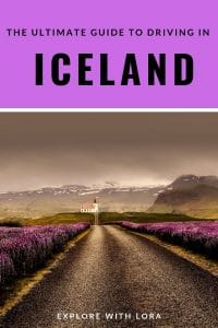 Pinterest image for blog post on renting a car in Iceland