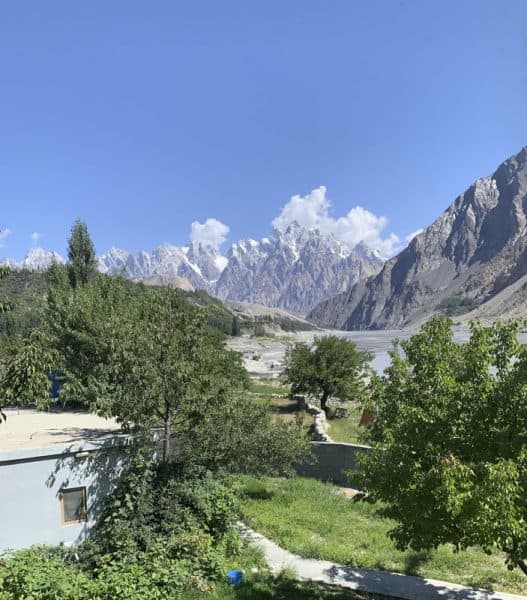 Views of Passu Cones from the hotel