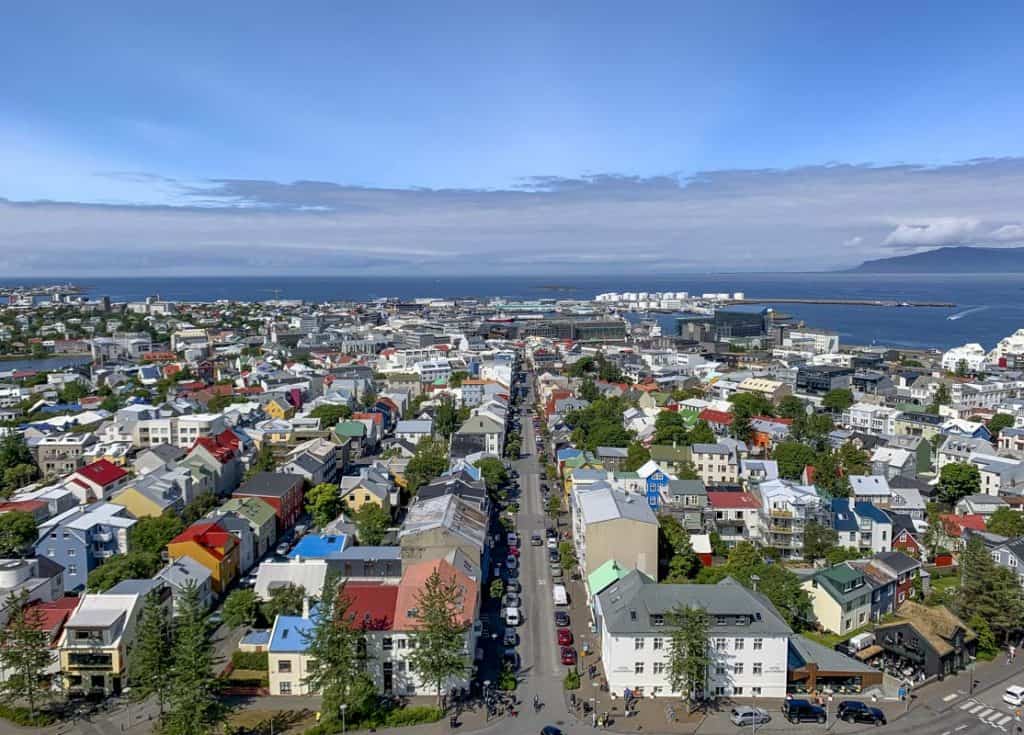 View of Reykjavik Iceland 