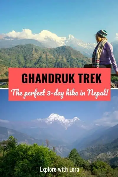 pinterest pin ghandruk trek