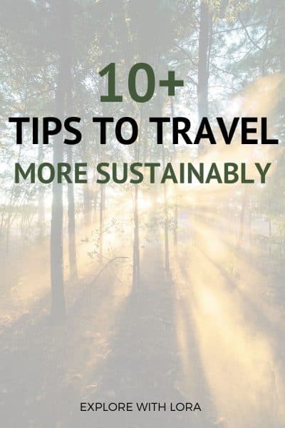 sustainable travel tips pinterest pin