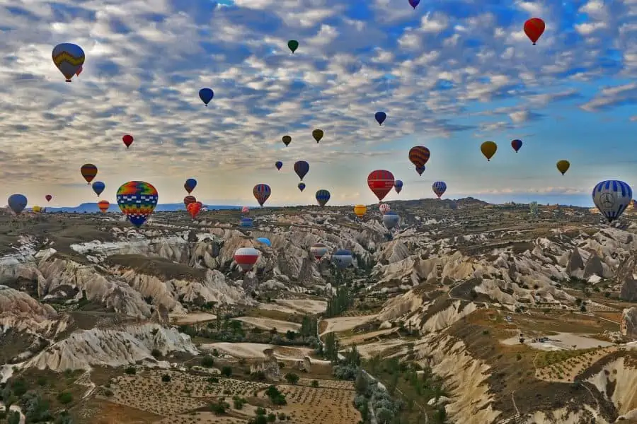 hot air balloons in cappadocia turkey