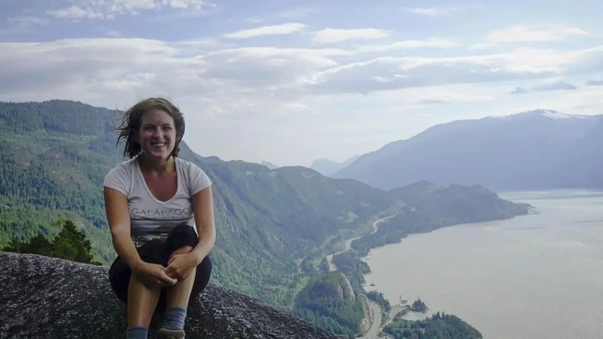 girl Hiking in Squamish near Vancouver 