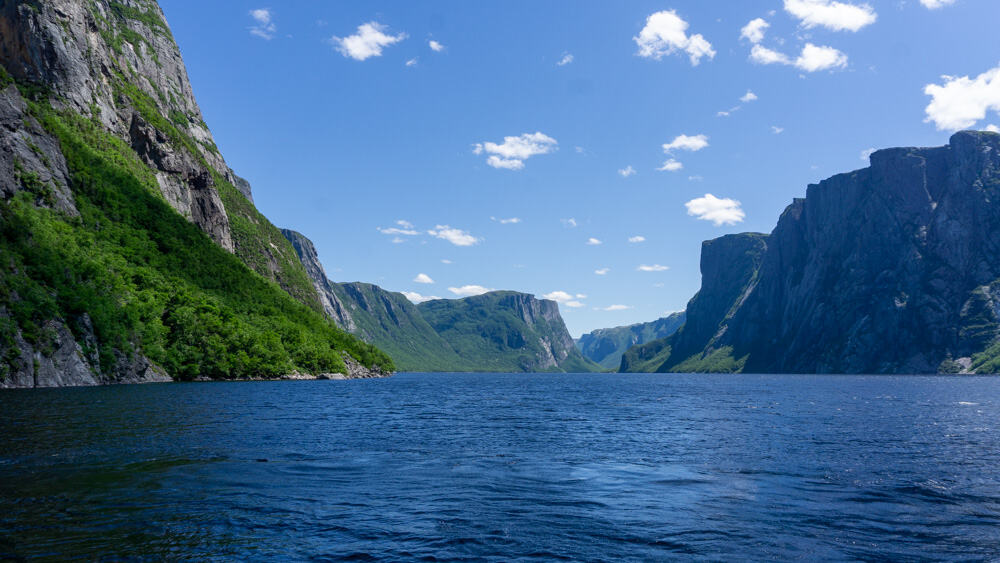 fjords in western brook pond gros morne national park