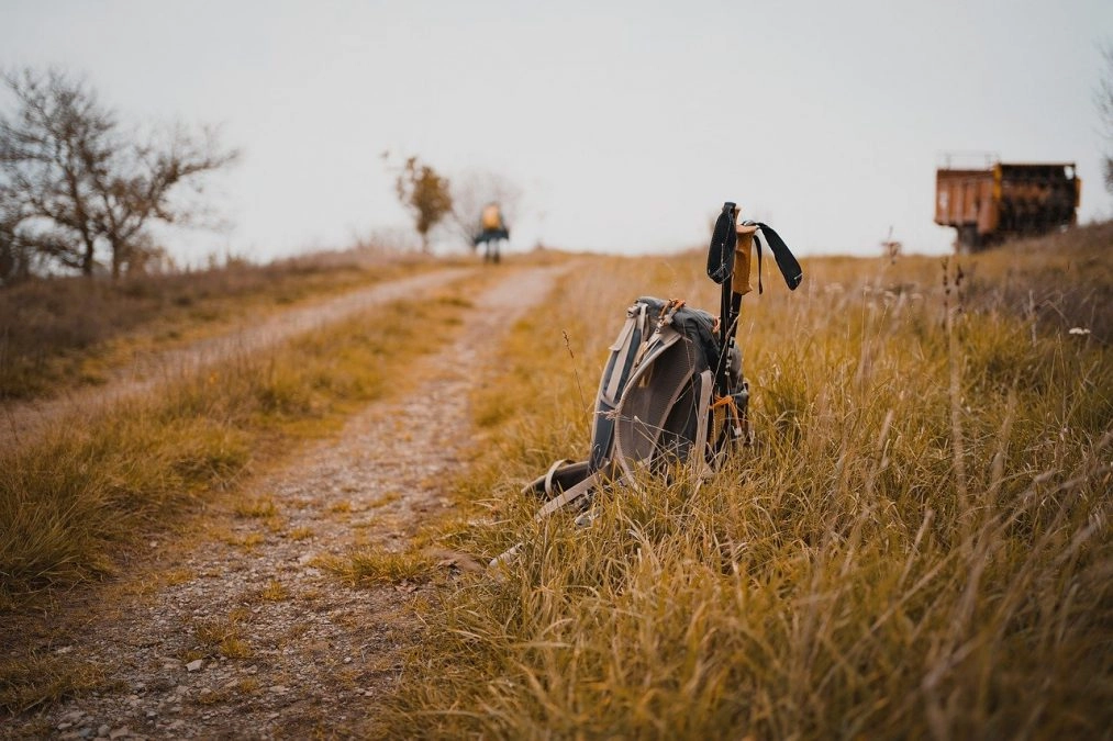 hiking backpack with poles