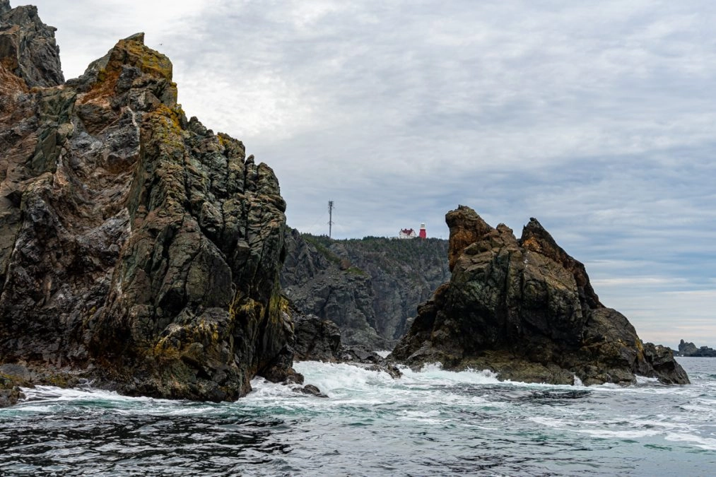 rocky shores by the atlantic ocean in twillingate newfoundland