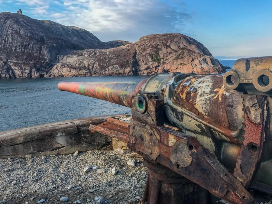 old military guns at fort amherst st. john's newfoundland