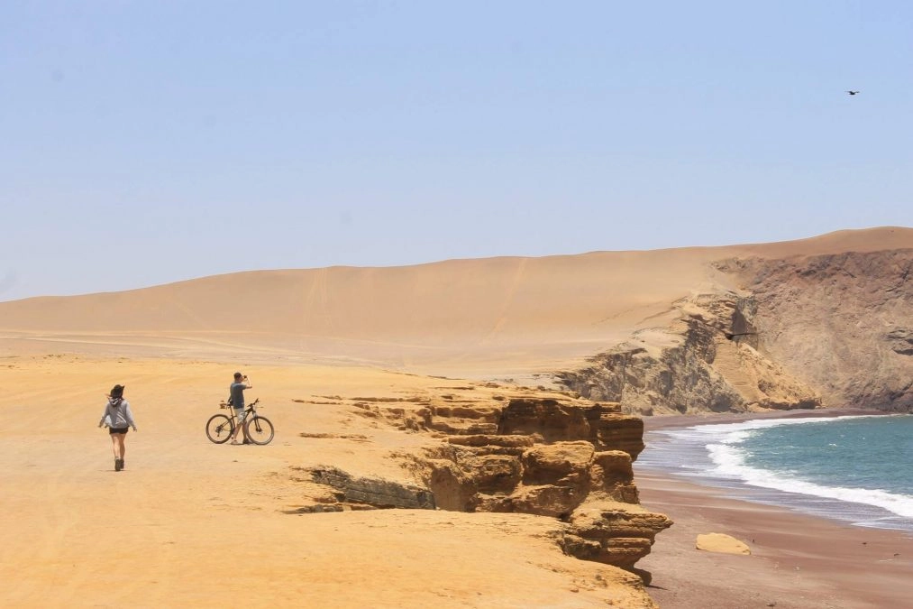 sand dunes in paracas peru