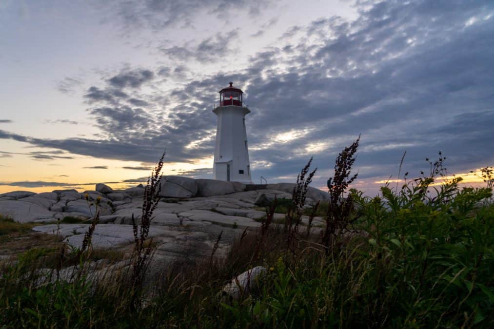 peggys cove at sunset