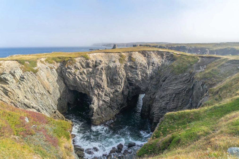 collapsed sea cave in dungeon provincial park