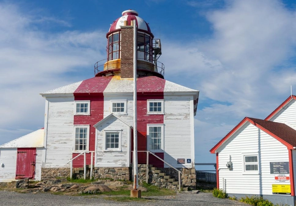 Cape Bonavista Lighthouse with sky behind it