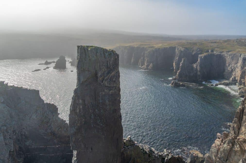 giant sea stacks in the atlantic ocean newfoundland
