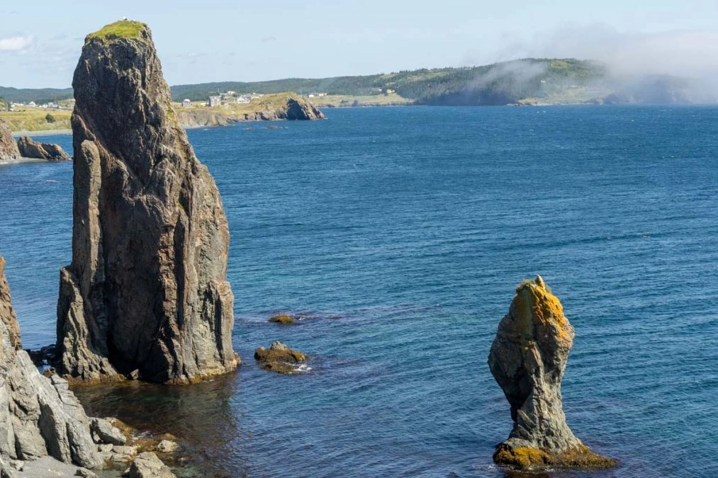 sea stacks skerwink trail newfoundland