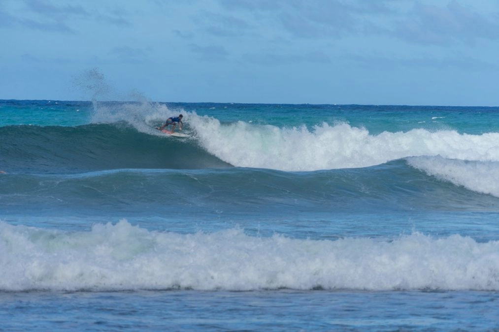 surfer in barbados