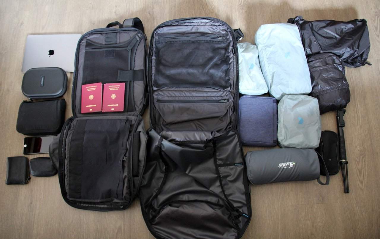 digital nomad suitcase unpacked