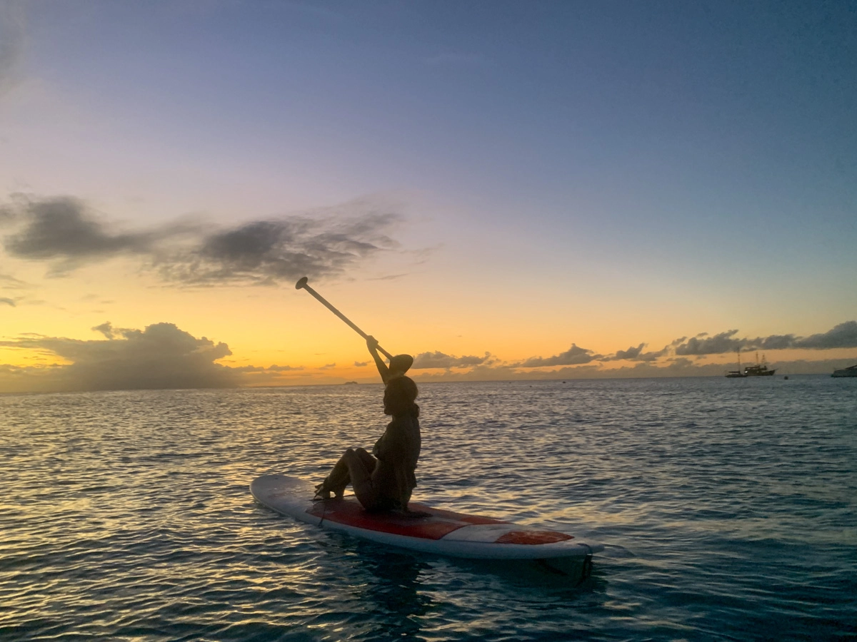 sup at pebbles beach barbados