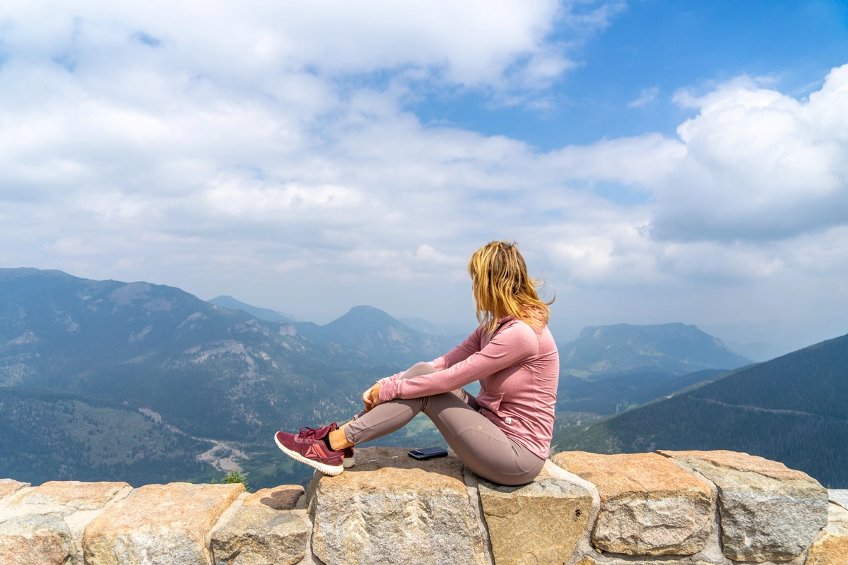 lora looking over the mountains in colorado