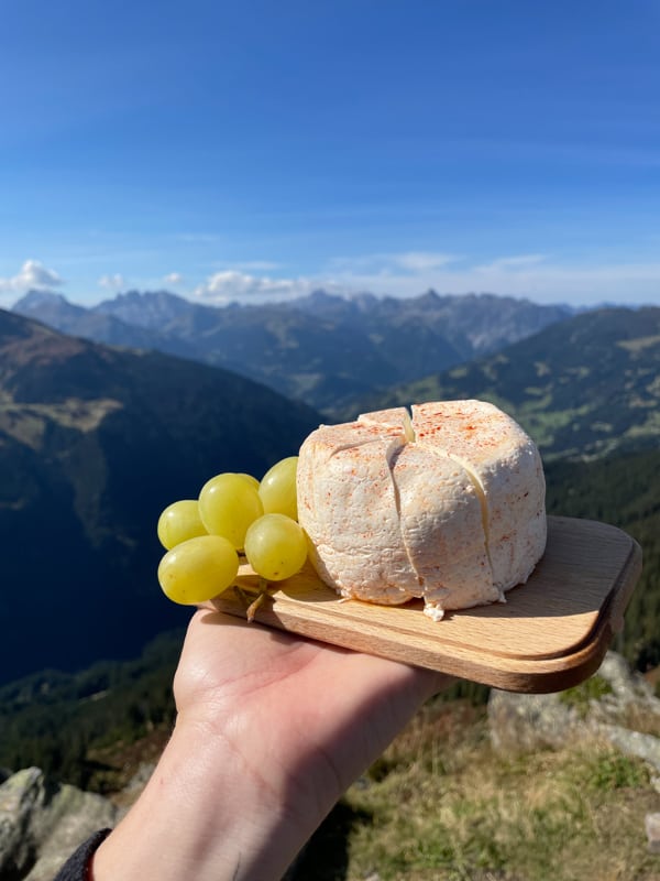 cheese in austria by mountains