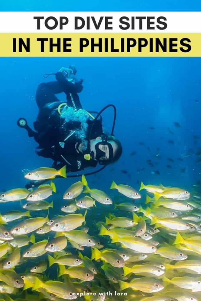 dive sites in the philippines pin
