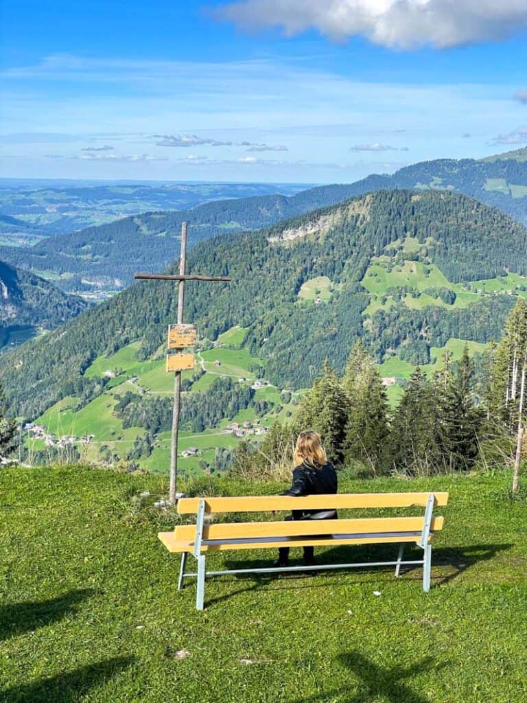 scenic mountain view in mellau austria