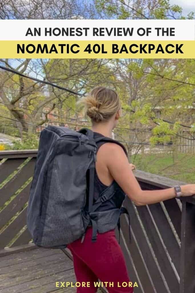 nomatic backpack review pinterest pin