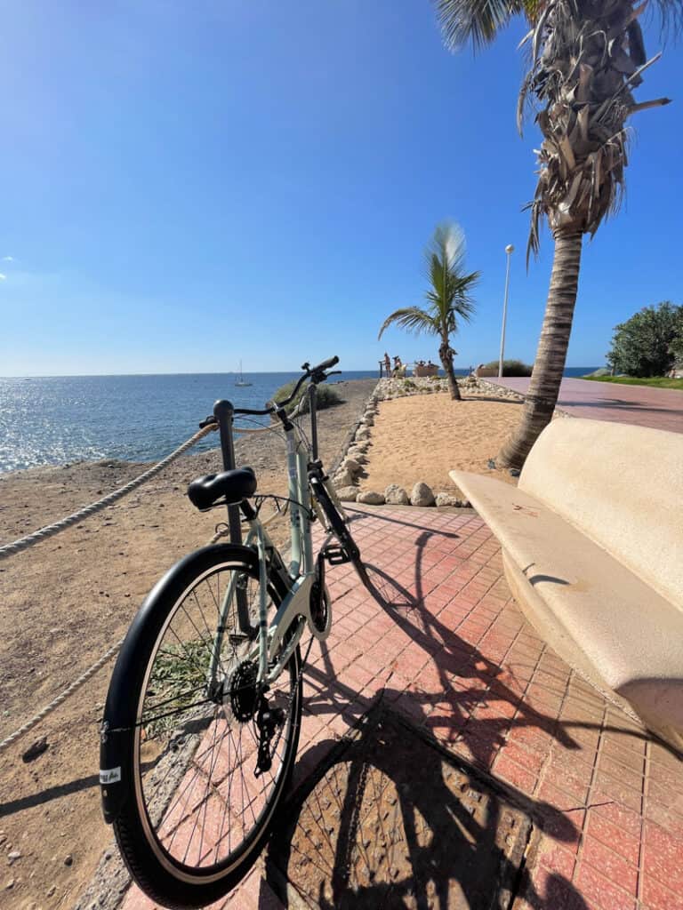 bike by the beach in tenerife