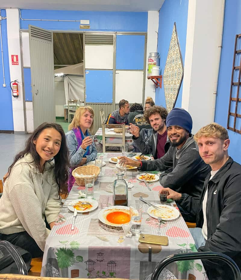 friends eating at a guaniche in tenerife north