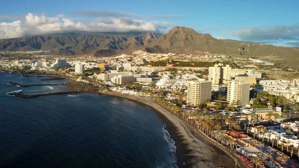 aerial view of south tenerife