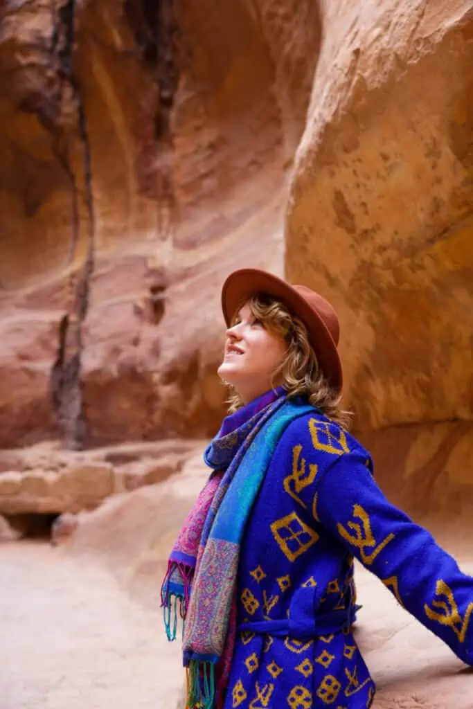 lora in canyon in jordan