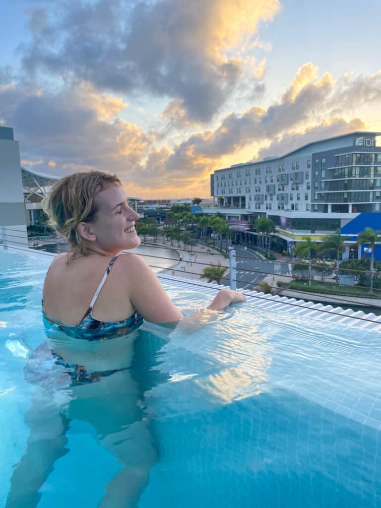 lora in infinity pool in san juan puerto rico