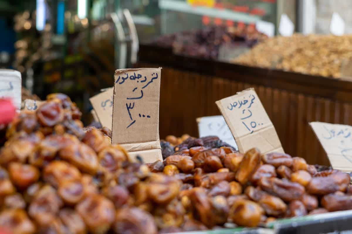 dried dates in market amman jordan