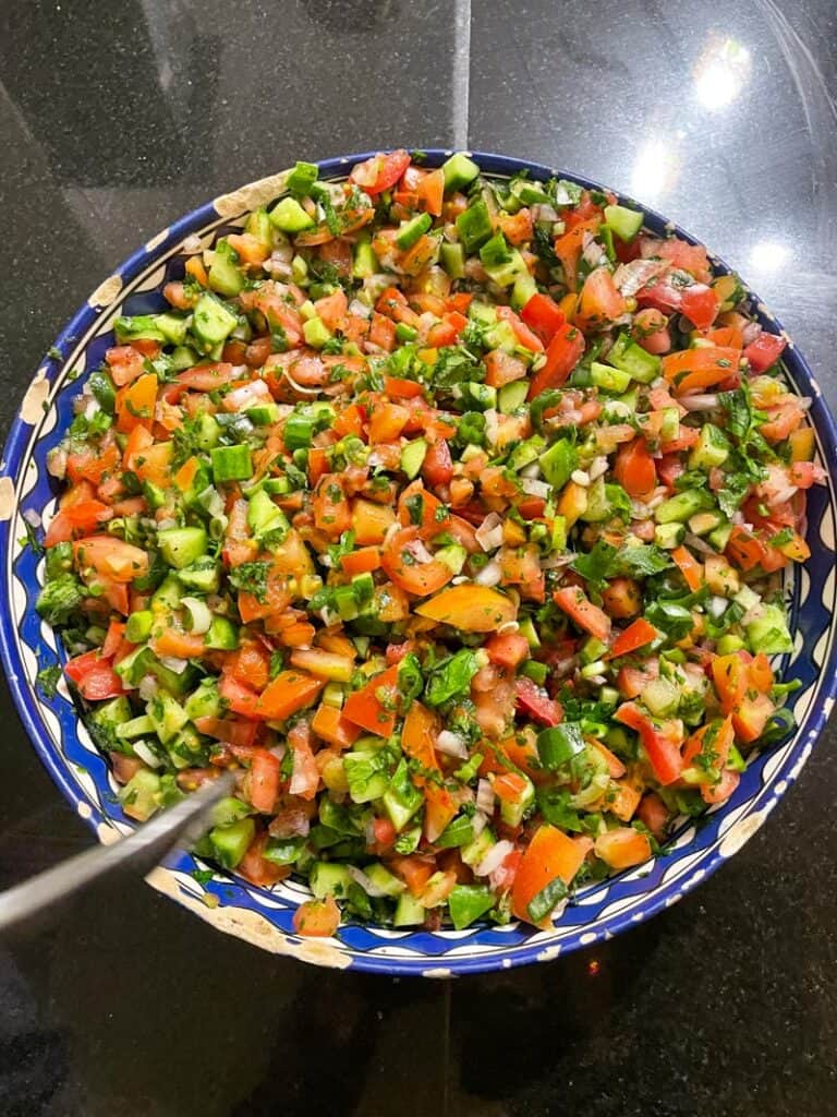 bowl of colorful salad