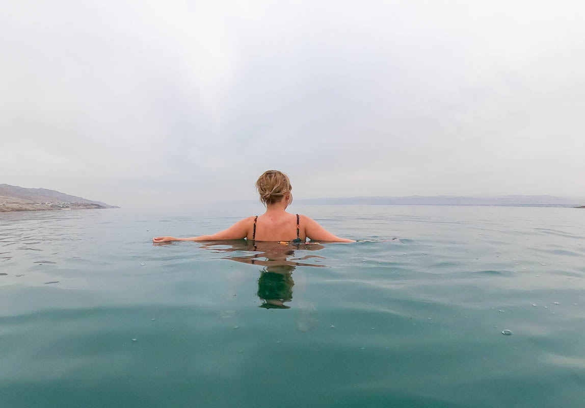 lora swimming in the dead sea