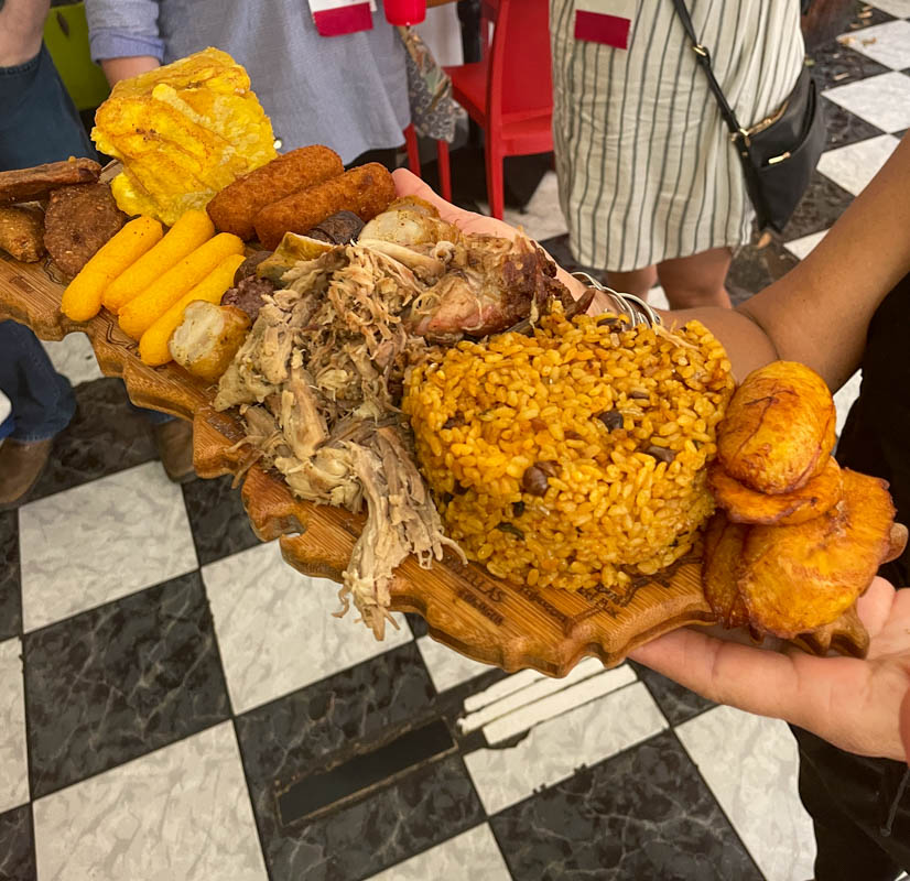 plate of puerto rican food