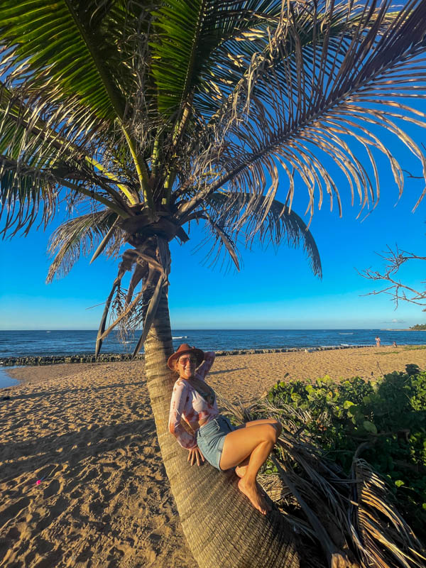 lora on the beach in puerto rico