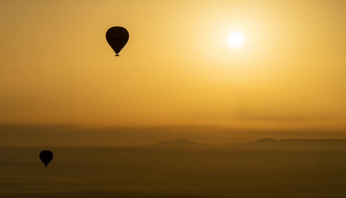 Hot Air Ballon sunrise in Luxor