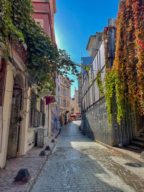 colorful street in istanbul