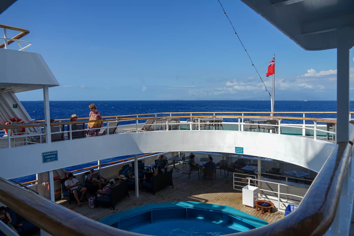 outdoor pool on cruise