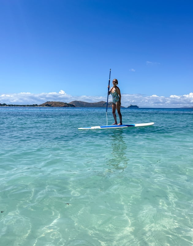 lora stand up paddle boarding in Fiji
